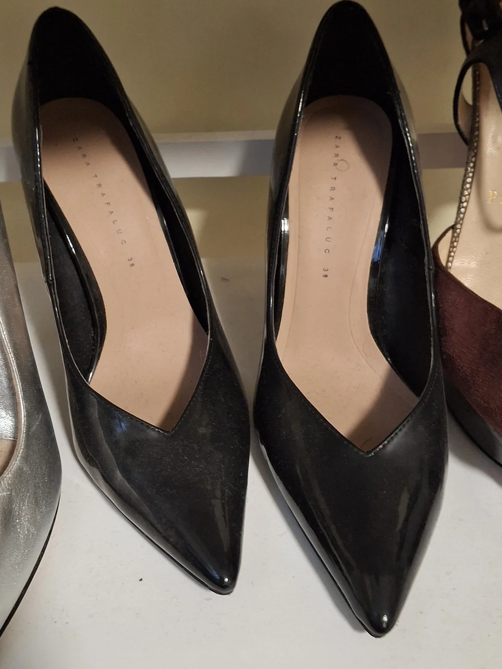 Christian Louboutin Brown Suede Peep-Toe Pumps